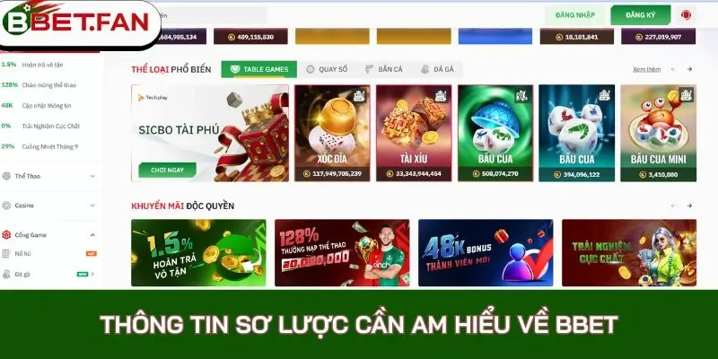 Thông tin sơ lược cần am hiểu về BBet