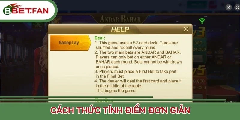 Cách thức tính điểm đơn giản