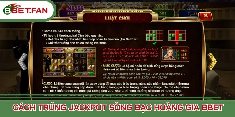 Cách trúng Jackpot Sòng Bạc Hoàng Gia BBet