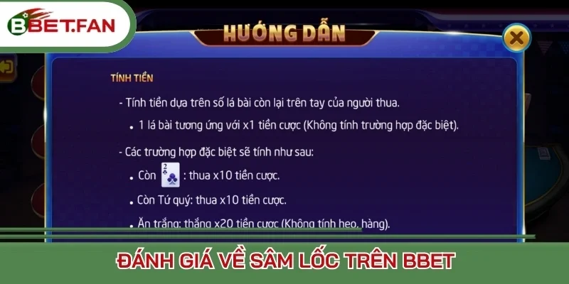 Đánh giá về Sâm Lốc trên BBet