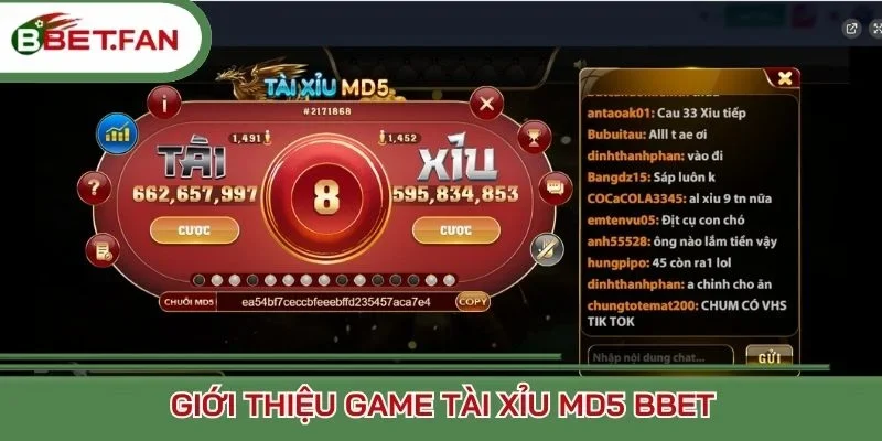 Giới thiệu game Tài xỉu MD5 BBet