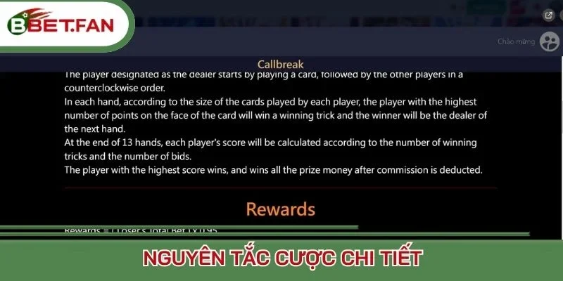 Nguyên tắc cược chi tiết