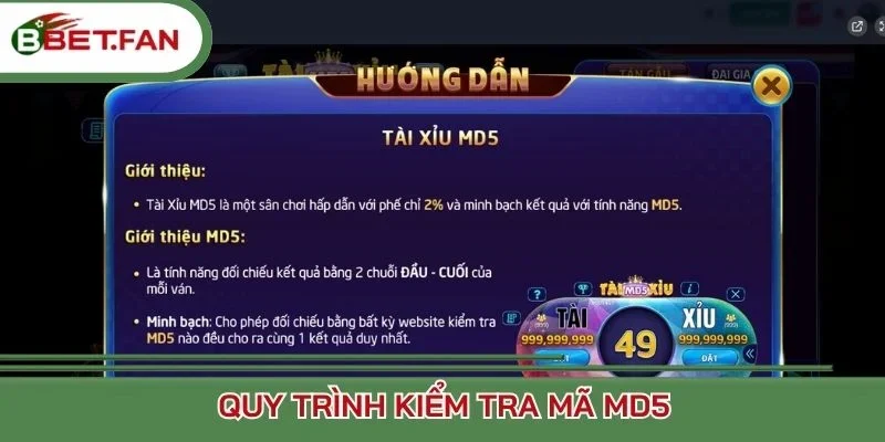 Quy trình kiểm tra mã MD5