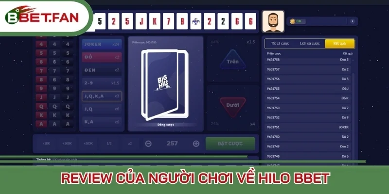 Review của người chơi về Hilo Bbet