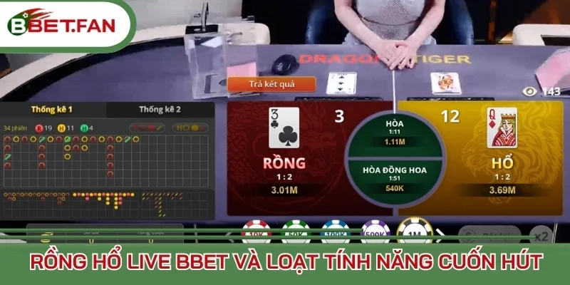 Rồng hổ Live BBet và loạt tính năng cuốn hút